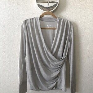 CASCADE SPORT~MEDIUM~GRAY~LONG SLEEVE~KNIT TOP